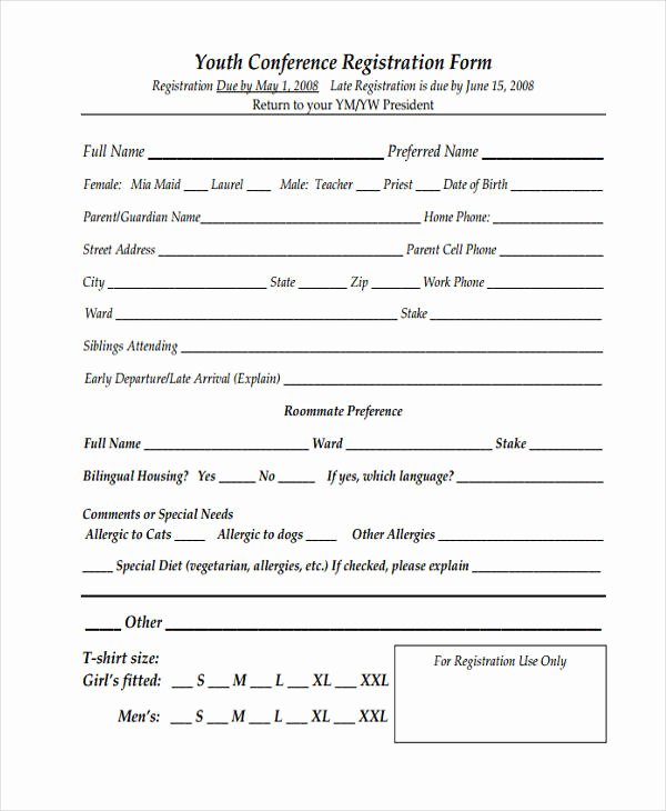 Baseball Registration form Template Awesome Free 50 Printable Registration forms