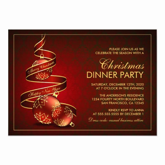 Business Dinner Invitation Template Lovely Elegant Christmas Dinner Party Invitation Template