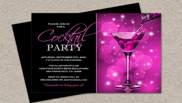 Cocktail Party Invitation Template Lovely 21 Cocktail Party Invitations Psd Vector Eps Jpg
