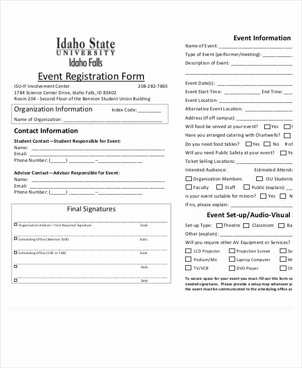 Conference Registration form Template Word Inspirational Registration form Template 11 Free Pdf Word Documents