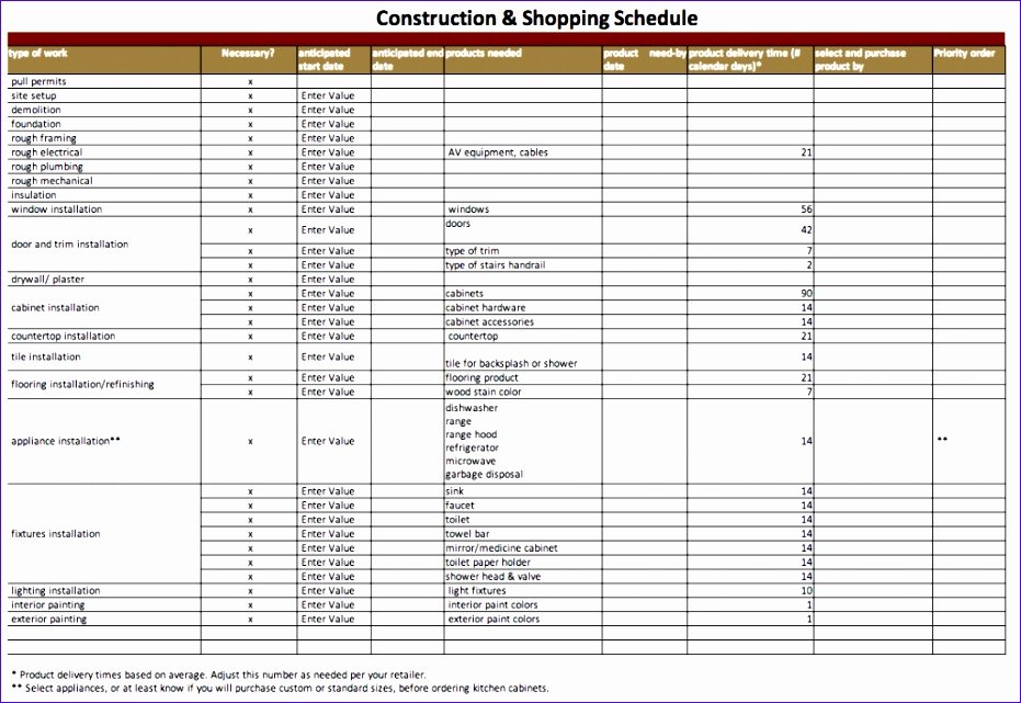 Construction Schedule Excel Template Free Best Of 10 Construction Schedule Template Excel Free