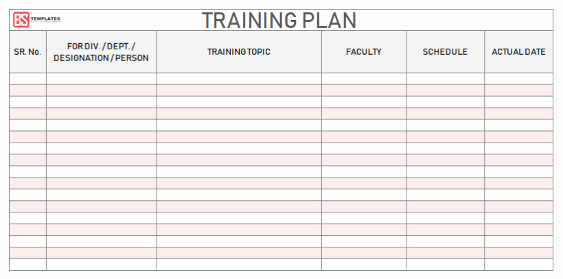 Excel Training Schedule Template Lovely Employee Training Plan Template Excel Project Annual