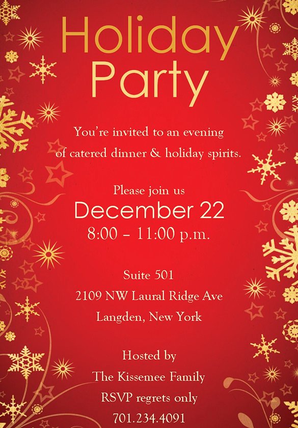 Free Holiday Party Template Inspirational Holiday Invitation Template – 17 Psd Vector Eps Ai Pdf
