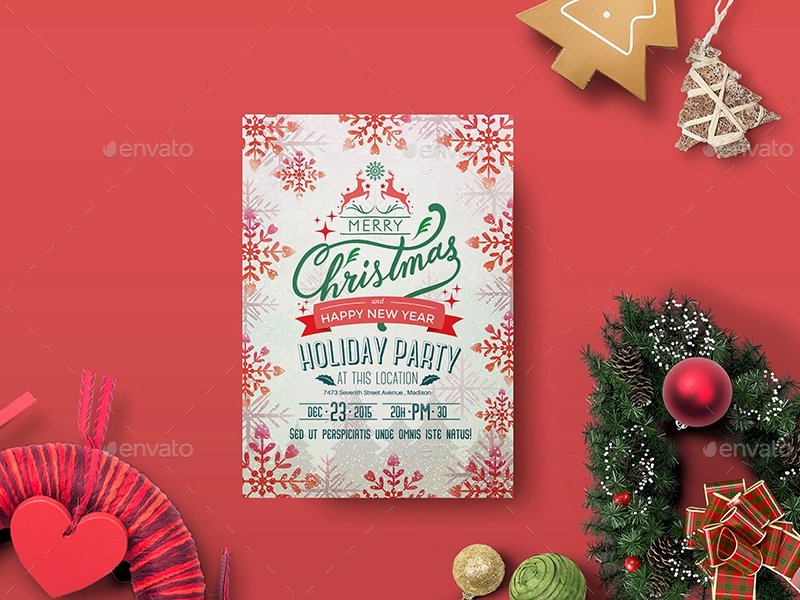 Free Holiday Party Template New 9 Holiday Party Flyers Free Editable Psd Ai Vector