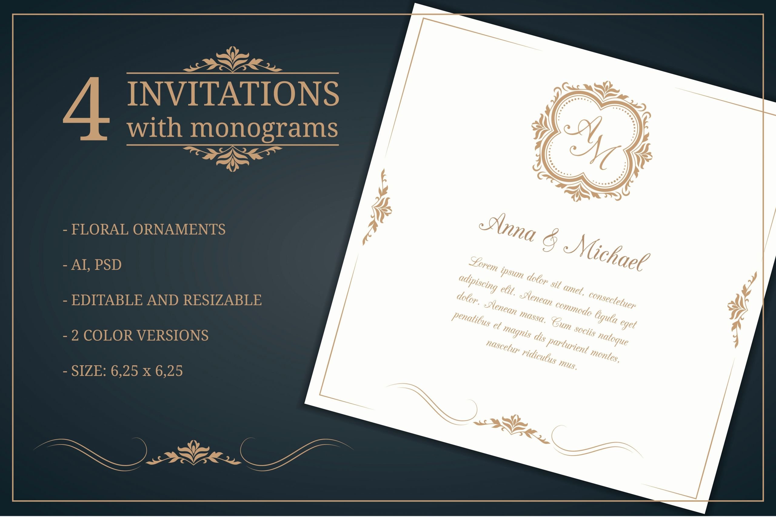 Free Wedding Invitation Template Awesome Wedding Invitations with Monograms Wedding Templates