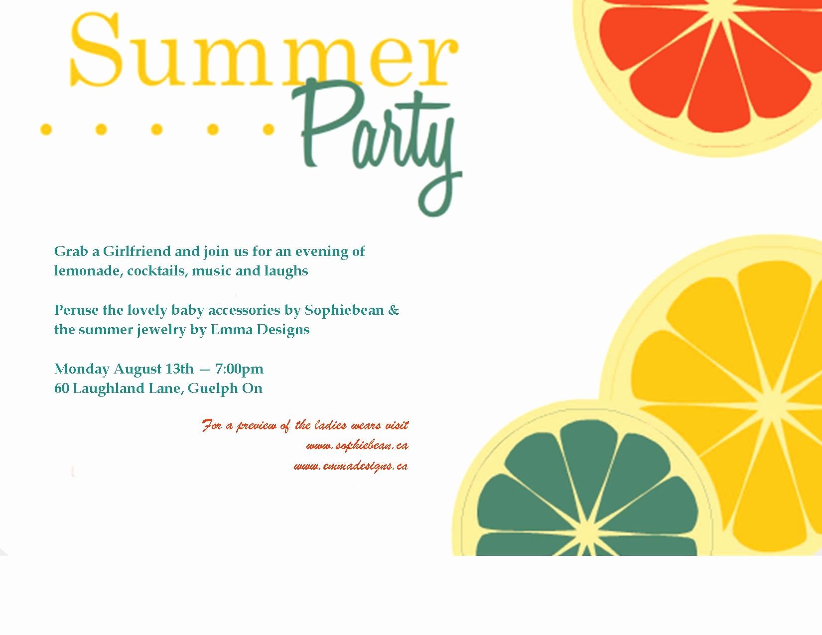 Garden Party Invite Template Inspirational Summer Party Invitation Template Summer Party Invitation
