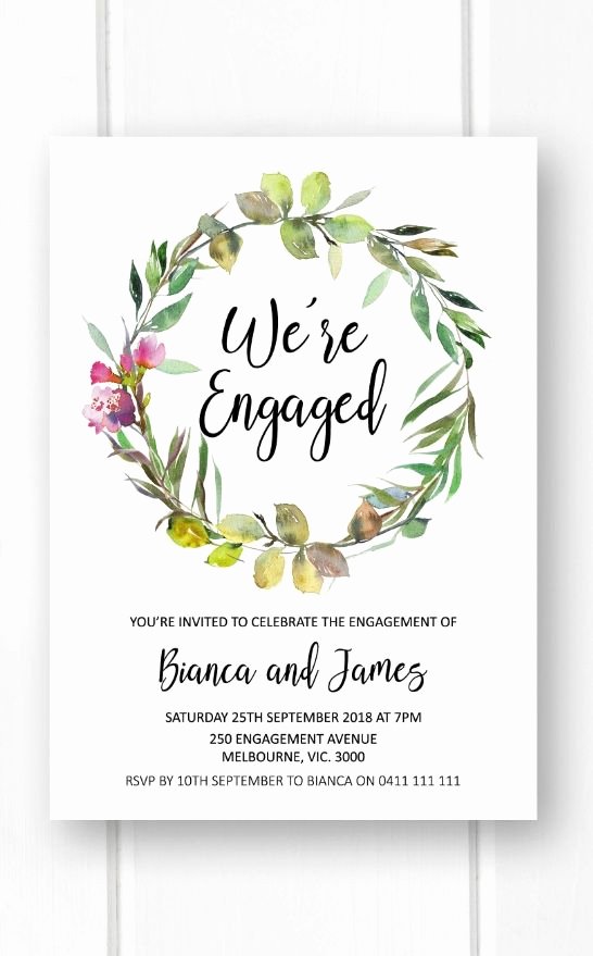 Garden Party Invite Template New Rustic Engagement Invitations Printable Engagement Party