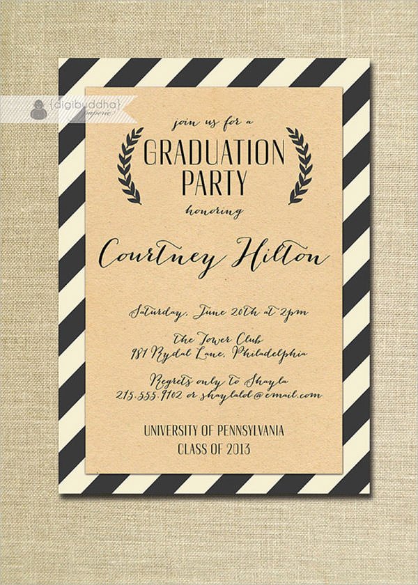 Graduation Party Invitation Template Free Lovely Free 11 Beautiful Graduation Invitation Templates In