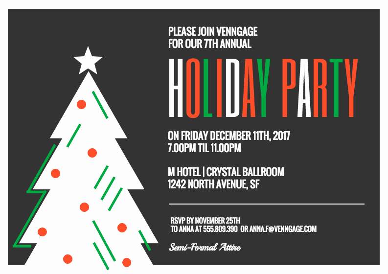 Office Party Invitation Template Awesome Fice Holiday Party Invitation