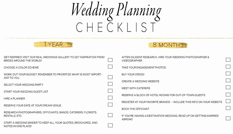 Wedding Planner Template Word Lovely 11 Free Printable Checklists for Your Wedding Timeline