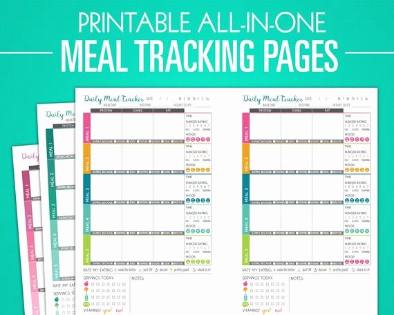 Weight Loss Meal Planner Template Lovely Printable Meal Tracking Pages