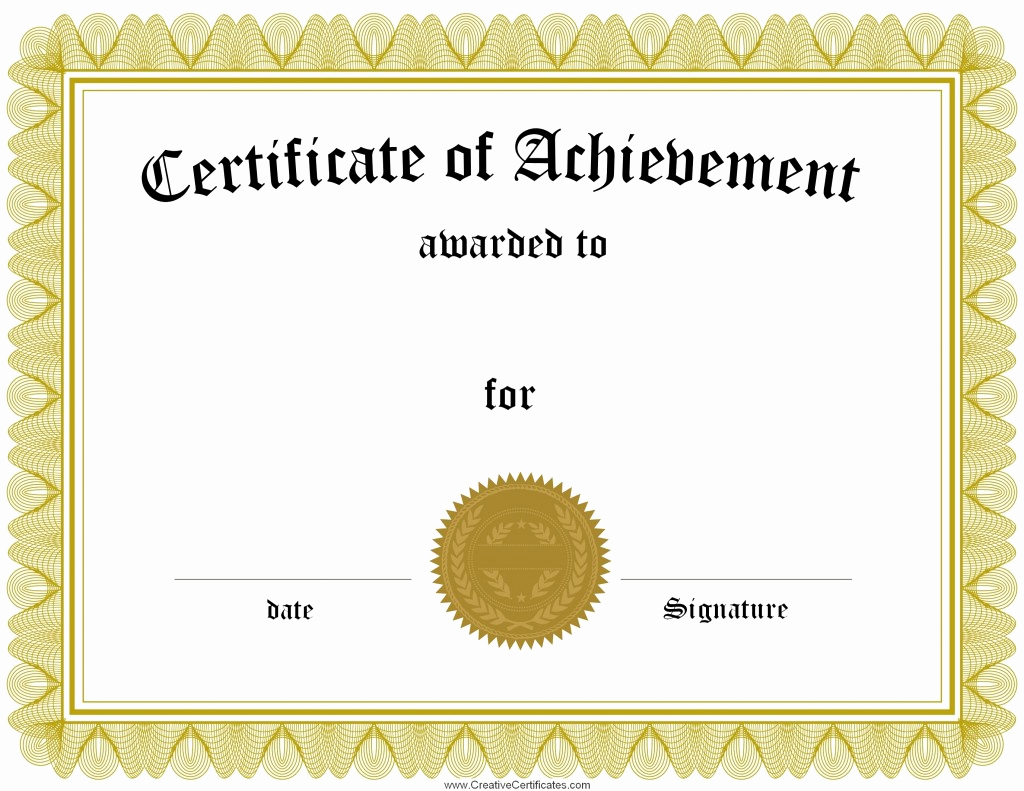 Certificate Of Accomplishment Template Beautiful Free Certificate Maker