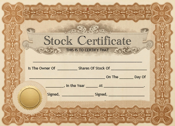 Corporate Stock Certificates Template Free Inspirational 22 Stock Certificate Templates Word Psd Ai Publisher