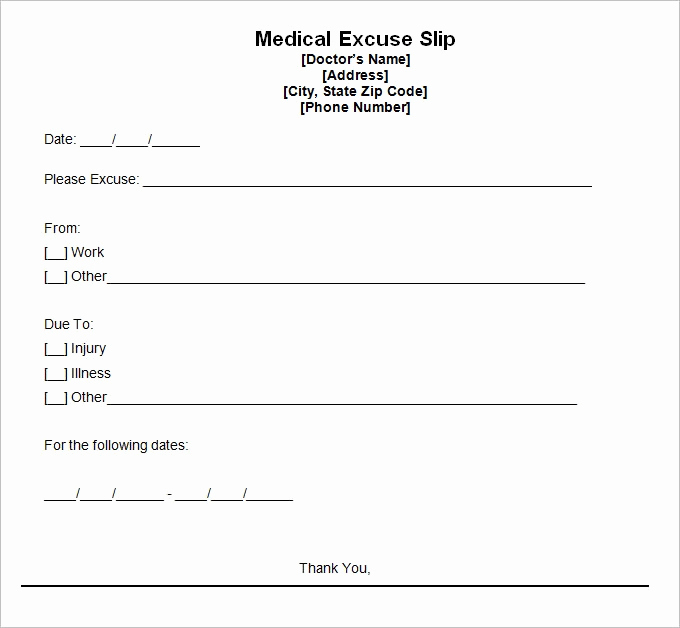 Doctor Note Template Free Download Elegant Doctor Excuse Template