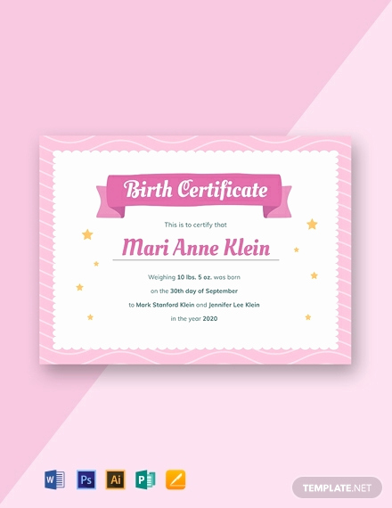 Editable Birth Certificate Template Best Of 10 Free Birth Certificate Templates Word