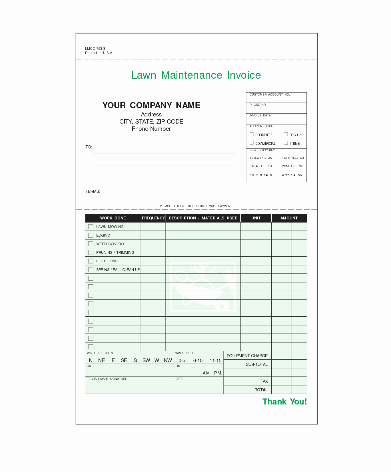 Lawn Service Invoice Template Excel Elegant Lawn Maintenance Invoice forms – Db Excel