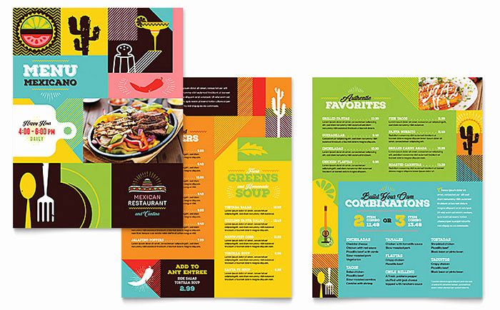 Menu Design Ideas Template Luxury Mexican Food &amp; Cantina Menu Template Design