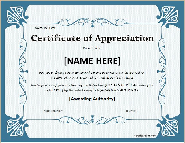 Microsoft Word Certificate Template Free Beautiful Certificates Of Appreciation Templates for Word