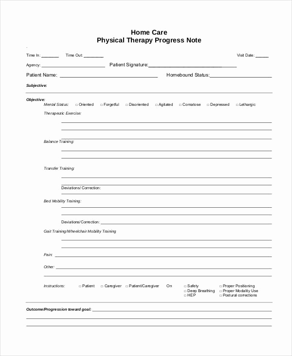 Ot Progress Note Template New Free 5 therapy Note Examples &amp; Samples In Pdf