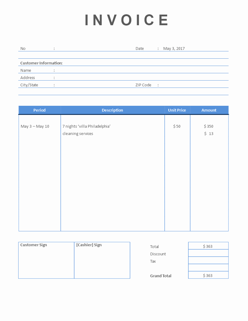 Rent Invoice Template Free New Free Rental Invoice Short Stay Property