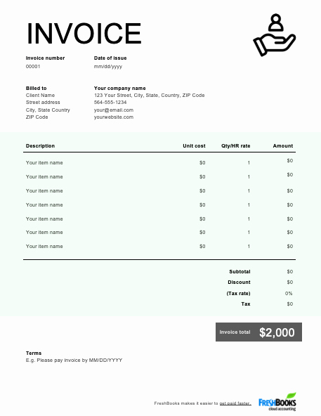 Services Rendered Invoice Template Fresh Services Rendered Invoice Template Free Download