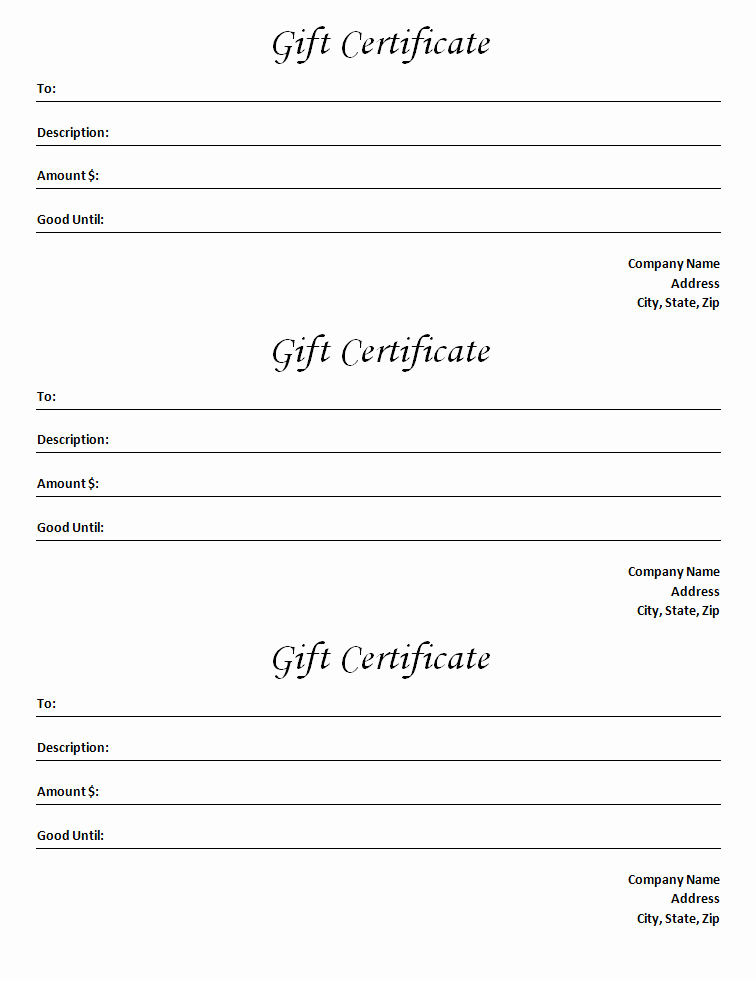 Word Template Gift Certificate Luxury Gift Certificate Template Blank Microsoft Word Document